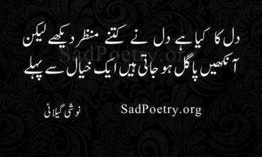 Noshi Gilani Poetry – Ghazals and SMS | Sad Poetry.org